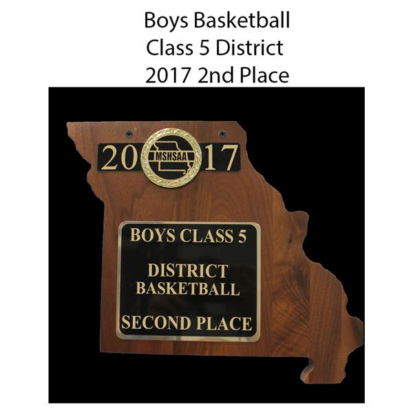 2017 Boys Basketball District 5 Second Place 